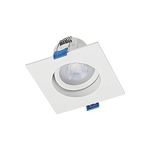 Plafon de embutir LED Easy recuado quadrado 34° 4000K 4,5W bivolt 9,5x9,5x5,4cm ABS branco.