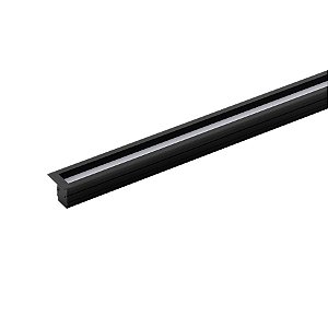 Perfil de embutir LED Archi recuado linear 2 metros IRC 93 2700K 28W 24V alumínio preto.