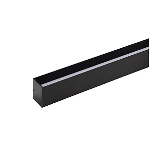 Perfil de sobrepor LED Archi linear 2 metros IRC 93 2700K 56W 24V alumínio preto.