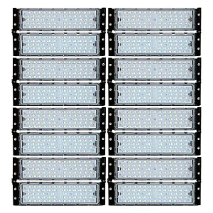 Refletor Industrial holofote modular LED 800W 4000K branco neutro bivolt IP67.