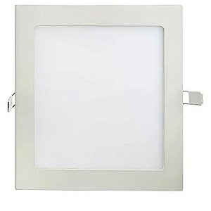 Luminária Plafon LED 25W Quadrado 30cm x 30cm Embutir 3000K bivolt.