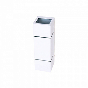 Arandela de Parede Paris Retangular externo 35x11x11cm Alumínio e Vidro Branco.
