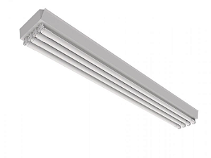 Luminária calha de sobrepor para 4 lâmpadas 9/10W 60cm.