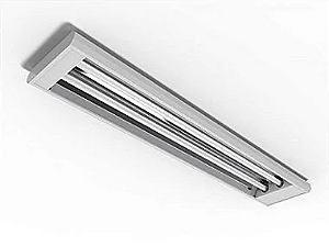 Luminária de sobrepor alto rendimento para 2 lâmpadas 9/10W 60cm.