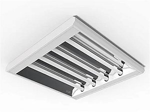 Luminária de sobrepor alto rendimento para 4 lâmpadas 9/10W 60cm.