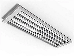 Luminária de sobrepor alto rendimento para 4 lâmpadas 9/10W 60cm.