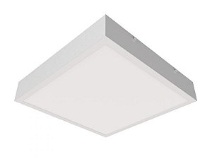 Luminária decorativa de sobrepor 42cm X 42cm com difusor em acrílico leitoso para 4 lâmpadas E27.