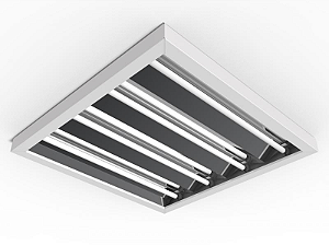 Luminária de sobrepor alto rendimento para 4 lâmpadas T5 14/24W 60cm.