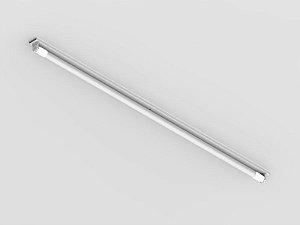 Luminária de sobrepor simples aberta para 1 lâmpada 18/20W 120cm.