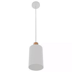Pendente Veneza Ø12x23,5cm Metal Branco.