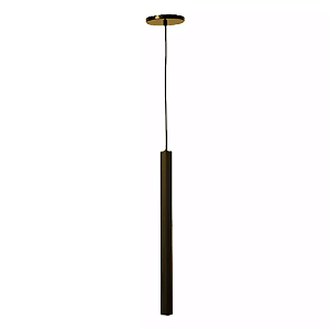 Pendente Tube Mini Dicroica 49xØ3,8cm Metal Café.