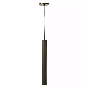 Pendente Tube Dicroica PAR16 49xØ5,7cm Metal Café.