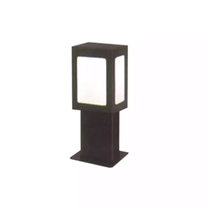 Poste Balizador Gênova Externo 30x0,9x11,5cm Alumínio e Vidro Preto.