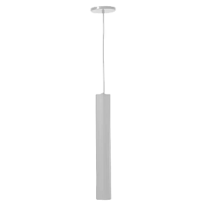 Pendente Tube Externo PAR20 49xØ7,6cm Metal Branco.