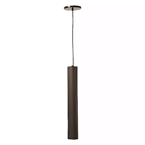 Pendente Tube Externo PAR20 49xØ7,6cm Metal Café.