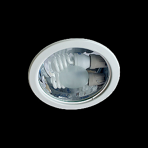 Luminária Spot Embutir 235X180X90mm redondo branco para 2 lâmpadas E27.
