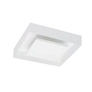 Plafon de Sobrepor Rebatedor Quadrado 55x55x8cm Aço Branco.