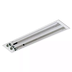 Luminária de Embutir alto redimento para 4 lâmpadas 18/20W 120cm.