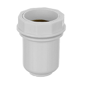 Soquete para abajur plástico branco E27 4A 250V.