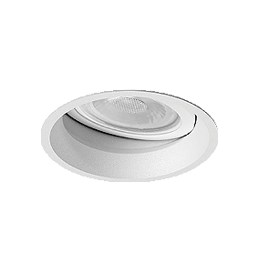 Embutido Microborda Branco Fosco Microtexturizado Redondo PAR20 Ø9,4x13cm Alumínio.
