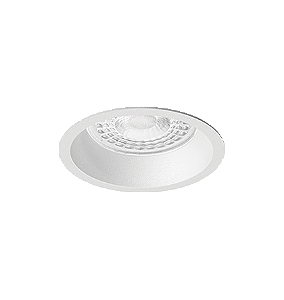Embutido Microborda branco fosco Redondo Dicroica PAR16 Ø6,9x7,5cm Alumínio.