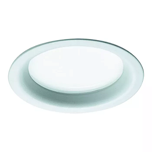 Luminária de Embutir Branco Fosco Ideia Redondo Recuado Bulbo Ø18x11,5cm Alumínio.