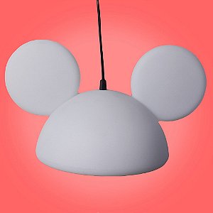 Pendente Orelhas Mickey 24x41x27cm Polietileno Branco.