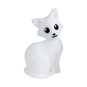 Luminária Gatinha 29x17x14,5cm Polietileno Branco.