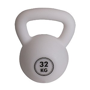 Luminária Kettlebell 28,5x23x17cm Polietileno Branco e Preto.