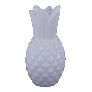 Luminária Abacaxi Ø17,5x32cm Polietileno Branco.