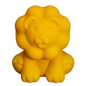 Luminária Leãozinho 29x26,5x23cm Polietileno Amarelo.