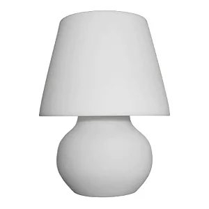 Abajur Lampe Ø30x46cm Polietileno Branco.