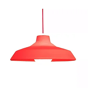 Pendente Sinuca Ø47x19cm Polietileno Vermelho.