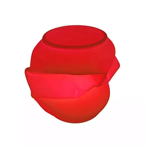 Luminária Banco Lata 43x50x50cm Polietileno Vermelho.