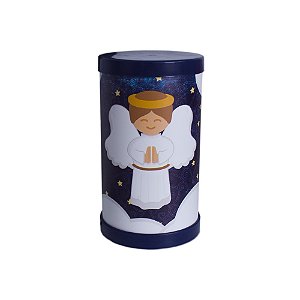Luminária de Mesa Lumi Anjinho 27xØ14,5cm Polipropileno Azul e Branco.