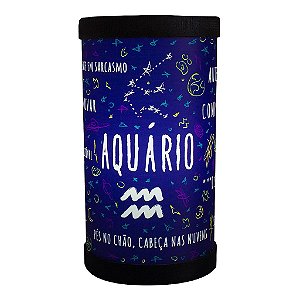 Luminária de Mesa Lumi Signo Aquário 27xØ14,5cm Polipropileno Colorido.