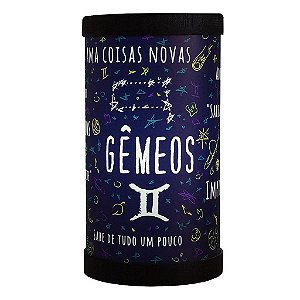 Luminária de Mesa Lumi Signo Gêmeos 27xØ14,5cm Polipropileno Colorido.