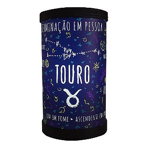 Luminária de Mesa Lumi Signo Touro 27xØ14,5cm Polipropileno Colorido.