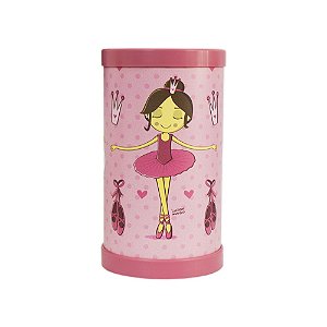 Luminária de Mesa Lumi Ballerina 27xØ14,5cm Polipropileno Rosa.