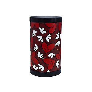 Luminária de Mesa Lumi Corações Alados 27xØ14,5cm Polipropileno Vermelho.