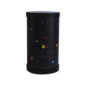 Luminária de Mesa Lumi PAC-MAN 27xØ14,5cm Polipropileno Preto.