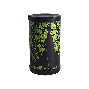 Luminária de Mesa Lumi Malévola 27xØ14,5cm Polipropileno Preto e Verde.