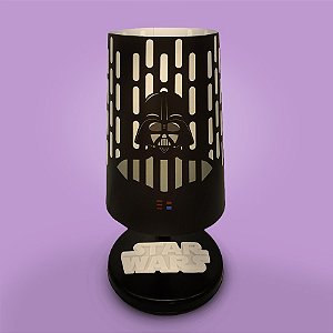Abajur Pop Star Wars Darth Vader 29,5x14,5x15,5cm Polietileno Preto e Branco.