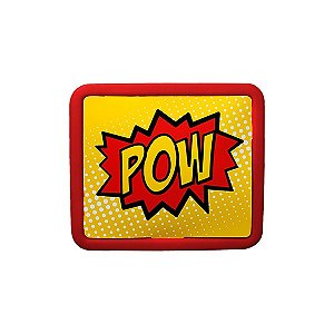 Luminária Lightbox Pow 20x23x12,5cm Polietileno Vermelho e Amarelo.