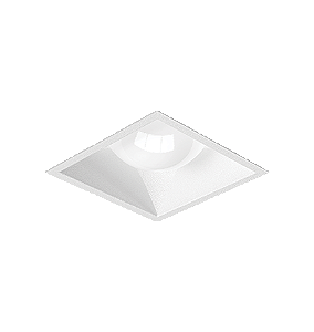 Spot de Embutir Microborda facho fixo Nya Quadrado Bulbo 8x8x14,5cm Alumínio.