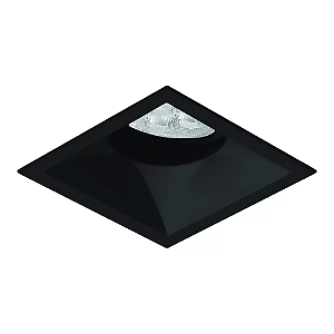 Spot de Embutir Nya Quadrado Mini Dicroica 5,7x5,7x7,7cm Alumínio Preto Fosco.