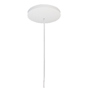 Canopla em Alumínio linha nya Ø122mm travessa fixação, Cabo revestido em tecido ajustável de 1,2m.