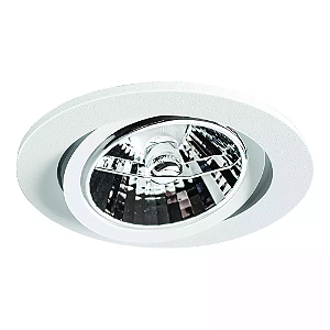 Spot de Embutir Nuru Redondo Facho Orientável AR70 Ø10,7x7,8cm Alumínio Branco Fosco Microtexturizado.