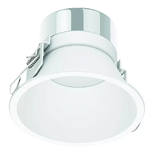 Spot de Embutir LED Daka Redondo Recuado 2700K 6,2W Bivolt Ø8,7x7cm Alumínio Branco Fosco Microtexturizado.
