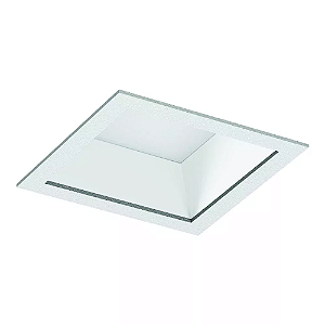 Spot de Embutir LED Quadrado Recuado 5000K 9,1W Bivolt 14,5x14,5x7,5cm Alumínio Branco Fosco Microtexturizado.